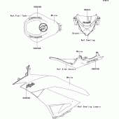 Схема вузла: Decals(white)(raf) для Kawasaki ZX600 Ninja ZX-6R
