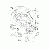 Схема узла: Облицовочные элементы для Kawasaki KZ1000 Police