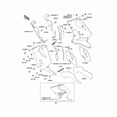 Схема узла: Нижний обтекатель для Kawasaki ZX1100 Ninja ZX-11