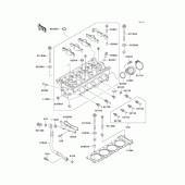 Схема вузла: Головка циліндра для Kawasaki ZX750 Ninja ZX-7