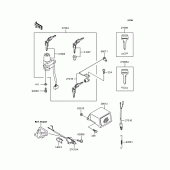 Схема узла: Замок зажигания для Kawasaki ZX400 ZXR400R