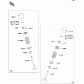 Схема вузла: Клапан(и)(1/2) для Kawasaki ZX1000 Ninja ZX-10R