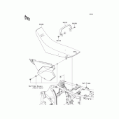 Схема узла: Сиденье для Kawasaki KLX250 KLX250SF