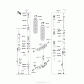 Схема узла: Вилка передней оси для Kawasaki KLX140 KLX140L