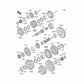 Схема вузла: Трансмісія для Kawasaki ZR400 ZRX-II