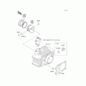 Схема узла: Цилиндр & Поршень для Kawasaki KLX110 KLX110