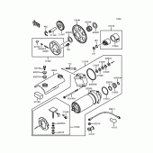 Схема вузла: Стартер електричний & Привід стартера для Kawasaki ZR750 Zephyr
