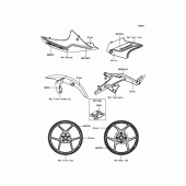 Схема узла: Decals(White) для Kawasaki ER650 ER-6N ABS