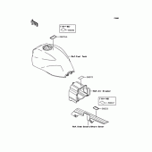 Схема узла: Информационные наклейки для Kawasaki ZR1200 ZRX1200S