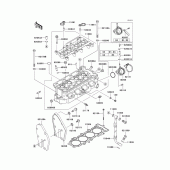 Схема вузла: Головка циліндра для Kawasaki ZX600 Ninja ZX-6