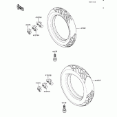 Схема вузла: Шини для Kawasaki ZX600 Ninja 600R