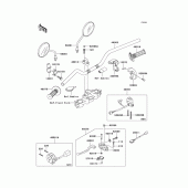 Схема вузла: Кермо & Пульт управління кермовим для Kawasaki KL250 KL250 Super Sherpa