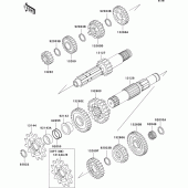 Схема узла: Трансмиссия для Kawasaki KX250/ KX252 KX250