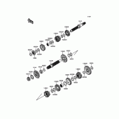 Схема узла: Трансмиссия для Kawasaki BX250 NINJA 250SL