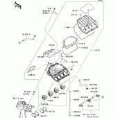 Схема узла: Воздушный фильтр для Kawasaki ZX600 Ninja ZX-6R