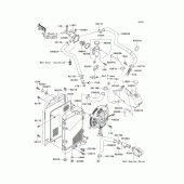 Схема вузла: Радіатор (1/2) для Kawasaki VN1500 VN1500 Mean Streak