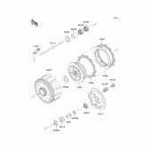 Схема вузла: Зчеплення для Kawasaki KX250/ KX252 KX250