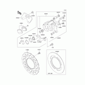 Схема узла: Задний тормоз для Kawasaki KX85 KX85