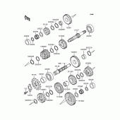 Схема узла: Трансмиссия для Kawasaki EL250 Eliminator 250SE