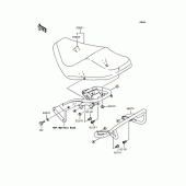 Схема вузла: Сидіння для Kawasaki VN400 Vulcan Drifter