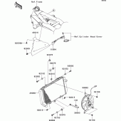 Схема узла: Радиатор для Kawasaki ZR750 Z750R ABS