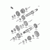 Схема узла: Трансмиссия для Kawasaki VN400 Vulcan