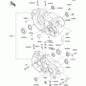 Схема узла: Картер двигателя для Kawasaki KX500
