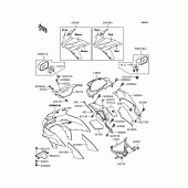 Схема узла: Обтекатель (ZX400-N2) для Kawasaki ZX400 ZZR400