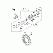 Схема вузла: Заднє гальмо для Kawasaki KLX140 KLX140