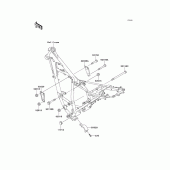Схема вузла: Кріплення двигуна для Kawasaki KMX125