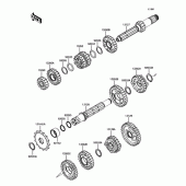 Схема вузла: Трансмісія для Kawasaki KX85 KX85-II