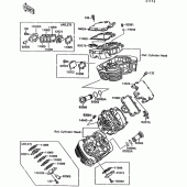 Схема вузла: Клапанна кришка для Kawasaki VN1500 VN-15