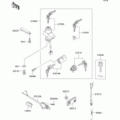 Схема вузла: Замок запалювання для Kawasaki KLE500