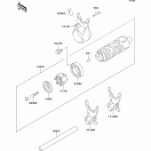 Схема вузла: Gear change drum/shift fork(s) для Kawasaki ER500 ER-5