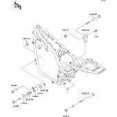 Схема узла: Крепление двигателя для Kawasaki ZR1100 Zephyr 1100RS