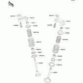 Схема вузла: Клапан(и) для Kawasaki EL250 Eliminator 252