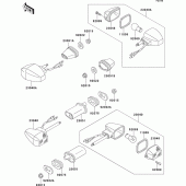 Схема вузла: Turn signal для Kawasaki EX500 GPZ500S