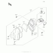Схема вузла: Повітряний фільтр Kawasaki KLX110 KLX110