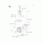 Схема вузла: Колінчастий вал для Kawasaki EJ400 W400