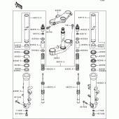 Схема узла: Передняя вилка(-jkazx900cda032420) для Kawasaki ZX900 Ninja ZX-9R