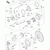 Схема вузла: Starter motor для Kawasaki ZX400 ZXR400