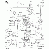 Схема вузла: Карбюратор(1/2) для Kawasaki VN800 Vulcan 800 Drifter
