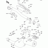 Схема вузла: Вихлопна система для Kawasaki KL650 KLR650