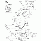 Схема узла: Нижний обтекатель для Kawasaki ZG1400 1400GTR ABS