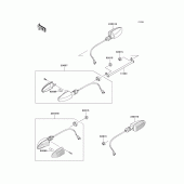 Схема узла: Поворотники для Kawasaki BR125 Bajaj Wind