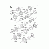 Схема вузла: Трансмісія для Kawasaki EJ650 W650