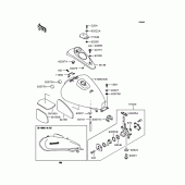 Схема вузла: Паливний бак для Kawasaki BN125 Eliminator