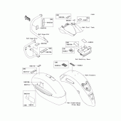 Схема вузла: Інформаційні наклейки для Kawasaki VN1700 Vulcan 1700 Nomad