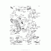 Схема узла: Крепление двигателя для Kawasaki ZG1400 Concours 14 ABS