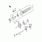 Схема вузла: Копірний вал & Вилки для Kawasaki ZR750 Zephyr